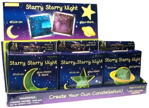 Starry Starry Night - 24 Stick-on Glow Galaxy